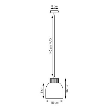 Lampa wisząca VIGO 1 MOKKA nowoczesna, beżowa, metal, drewno