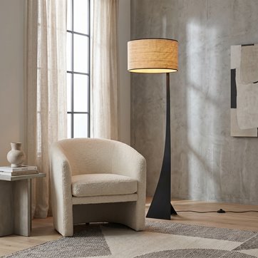 Lampa podłogowa ESTRELLA LP1 RATTAN boho, abażur rattan