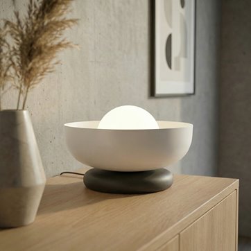 Lampka nocna OZZY LN1 WHITE metal, biała, nowoczesna