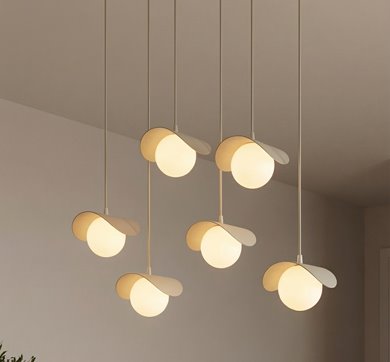 Lampa wisząca RITUAL 6 MOKKA nowoczesna, beżowa, metal