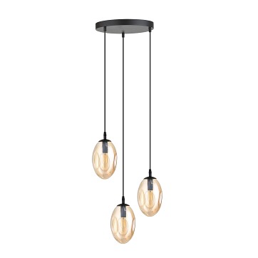 Lampa wisząca ASTRAL 3 BL PREMIUM MIODOWY klosze DESIGN