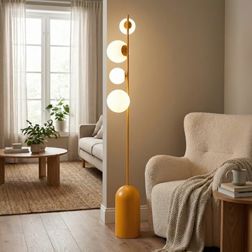 Lampa podłogowa ETNO LP4 BL ORANGE pomarańczowa, metal