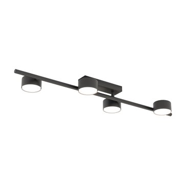 Lampa sufitowa BET 4 BL BLACK plafon, czarna, metal, loft