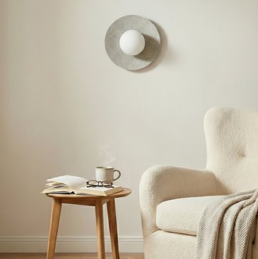 Kinkiet CALMA S K1 GRAY nowoczesny, klosz, filc, szary