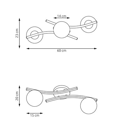 Lampa sufitowa OPUS 2 BL OPAL, plafon, klosz, biały, czarny