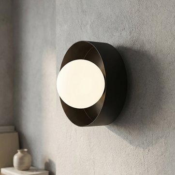 Kinkiet LULU K1 BLACK nowoczesny, czarny, metal