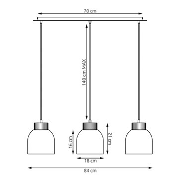 Lampa wisząca VIGO 3 BLACK nowoczesna, czarna, metal, drewno