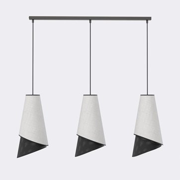 Lampa wisząca MODA 3 BL GRAY LOFT nowoczesna, szara, abażur