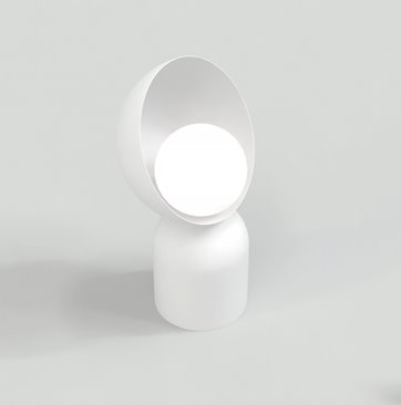 Lampka nocna BOTO LN1 WHITE metal, biała, nowoczesna