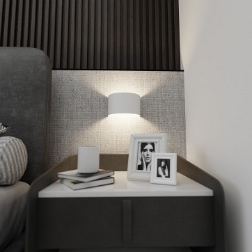 Kinkiet FOLD WHITE minimalistyczny, metal, biały