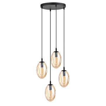 Lampa wisząca ASTRAL 4 BL PREMIUM MIODOWY klosze DESIGN