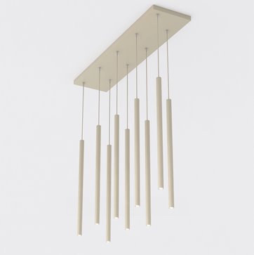 Lampa wisząca SELTER 9 MOKKA beżowa, glamour, sople