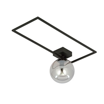 Lampa sufitowa IMAGO 1A BL GRAFIT loft, klosz, czarna/grafit