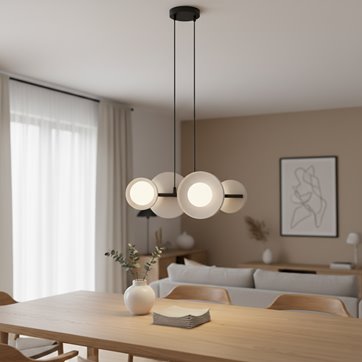 Lampa wisząca MODEL 4 BL WHITE loft, biała, metal