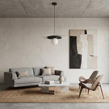 Lampa wisząca UMBRA 1 WH BLACK nowoczesna czarna biała metal