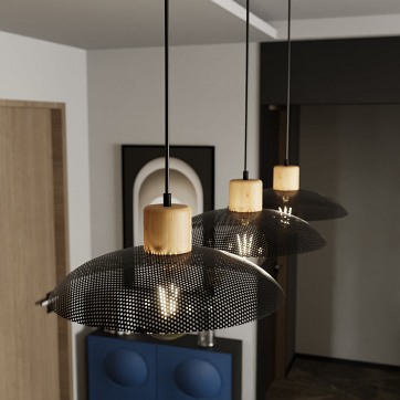 Lampa wisząca KOBE 3 BLACK unikatowy, japandi, skandynawski