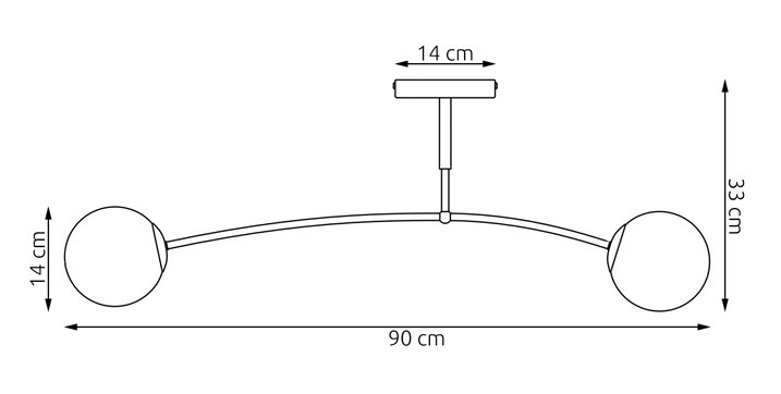 Lampa sufitowa PREGOS 2 MOKKA AMBER klasyczna, klosz, beżowa