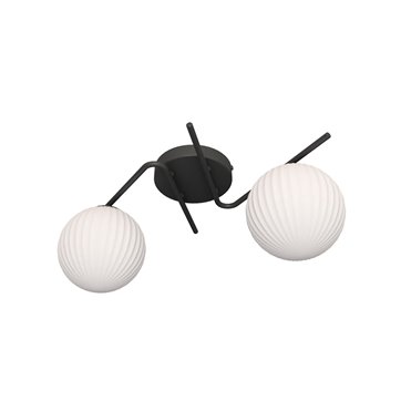 Lampa sufitowa VESPA 2 BL OPAL plafon, klosz, biały, czarny