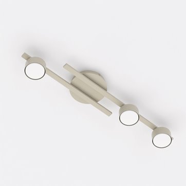 Lampa sufitowa FRAGMENT 3 MOKKA loft, beżowa, metal