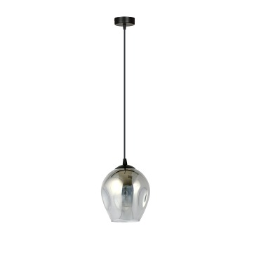 Lampa wisząca ISTAR 1 BL GRAFIT minimalistyczna klosz czarna