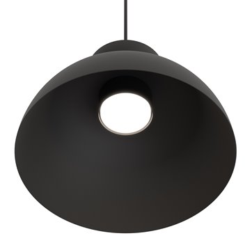 Lampa wisząca LUNARO 1S BL BLACK loft, czarna, metal
