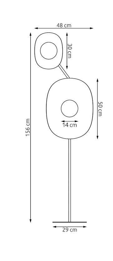 Lampa podłogowa DELULU LP2 WHITE nowoczesna, biała, metal