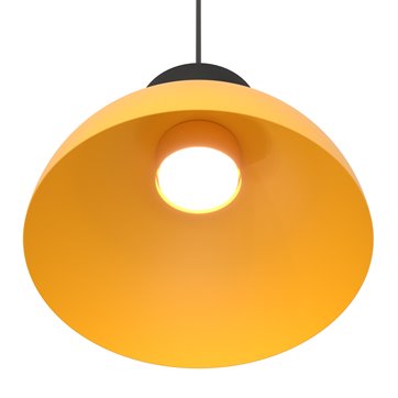 Lampa wisząca LUNARO 1S BL ORANGE loft, pomarańczowa, metal