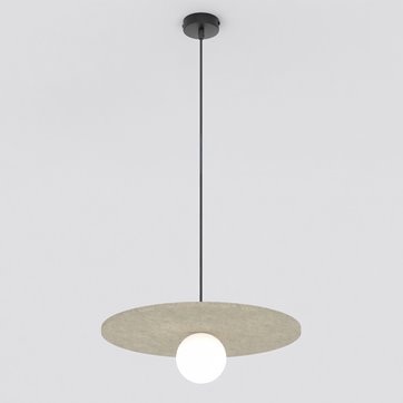 Lampa wisząca CALMA 1 BEIGE nowoczesna, beżowa, filc