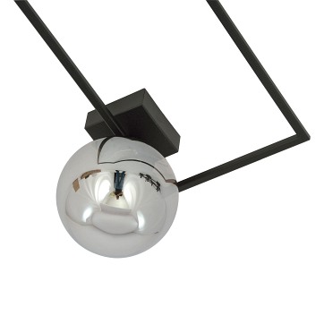Lampa sufitowa IMAGO 1A BL GRAFIT loft, klosz, czarna/grafit