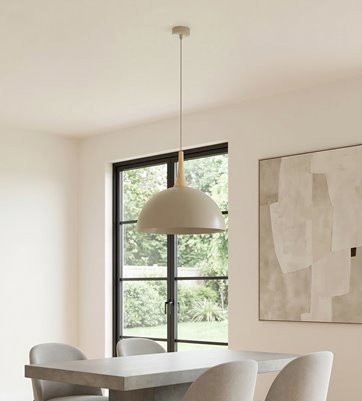 Lampa wisząca NAUTICA 1L MOKKA nowoczesna, beżowa, metal