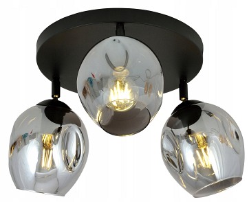 Lampa sufitowa FLOW 3 PREMIUM GRAFIT loft czarna grafit