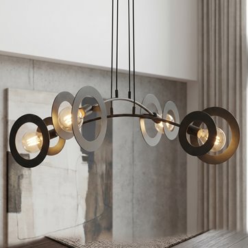 Lampa wisząca EUFORIA 4 BL nowoczesna, czarna, metal