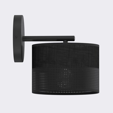 Kinkiet KARBON K1 BLACK klasyczny, abażur, czarny