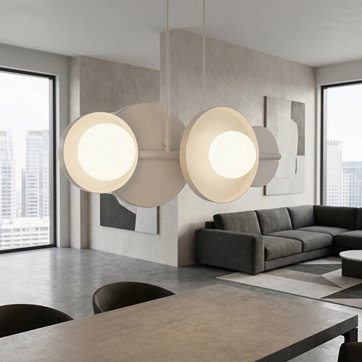 Lampa wisząca MODEL 4 BL WHITE loft, biała, metal