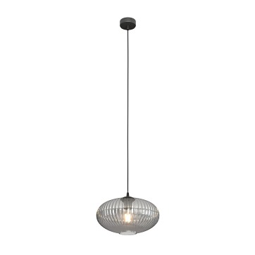 Lampa wisząca COCO 1 BL GRAFIT, duży klosz, grafit, czarna