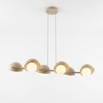 Lampa wisząca BOOM 6 MOKKA nowoczesna, beżowa, metal
