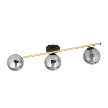 Lampa sufitowa SPLENDI 3 BL GRAFI plafon czarna/złota/grafit