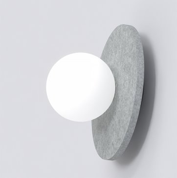 Kinkiet CALMA S K1 GRAY nowoczesny, klosz, filc, szary