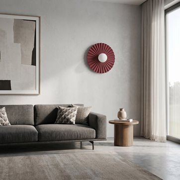 Kinkiet UMBRA L K1 BURGUNDY OPAL nowoczesny, metal, fala