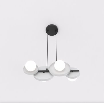 Lampa wisząca MODEL 4 BL GRAY loft, szara, metal