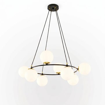 Lampa wisząca AZURA 8 BL OPAL wyjątkowa, nowoczesna, klosze