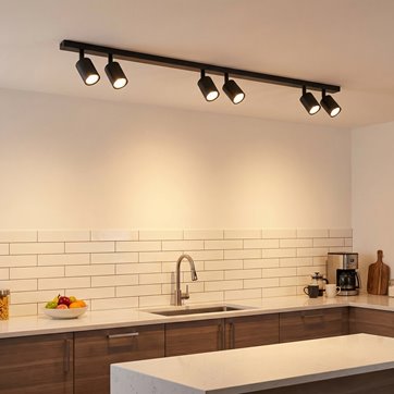 Lampa sufitowa FLASH 6 BLACK nowoczesna, minimalistyczna