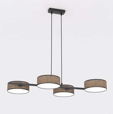 Lampa wisząca DRUMZ 4 BROWN nowoczesna, brązowa, abażury