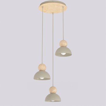 Lampa wisząca KAKI 3PREM MOKKA nowoczesna, beżowa, metal