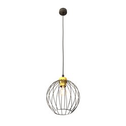 Lampa wisząca NANDO 1 BL GOLD loft nowoczesna czarno/złota