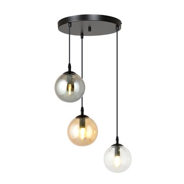 Lampa wisząca COSMO 3 BL PREMIUM MIX loft, klosze, kolor mix