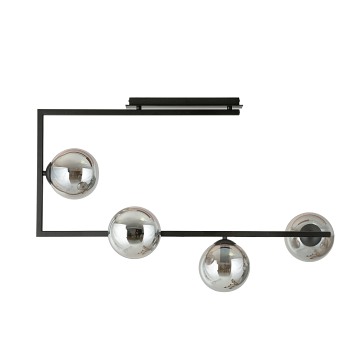 Lampa sufitowa SOMA 4 BL GRAFIT nowoczesna, klosze