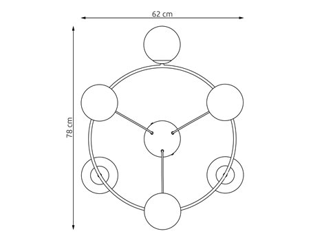 Lampa wisząca AZURA 6 MOKKA OPAL nowoczesna, klosze, beżowa