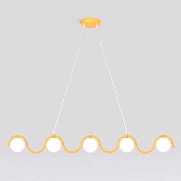 Lampa wisząca SINUS 5 ORANGE OPAL nowoczesna, pomarańczowa
