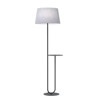 Lampa podłogowa HOTEL LP1 GRAY abażur, szary, klasyczna